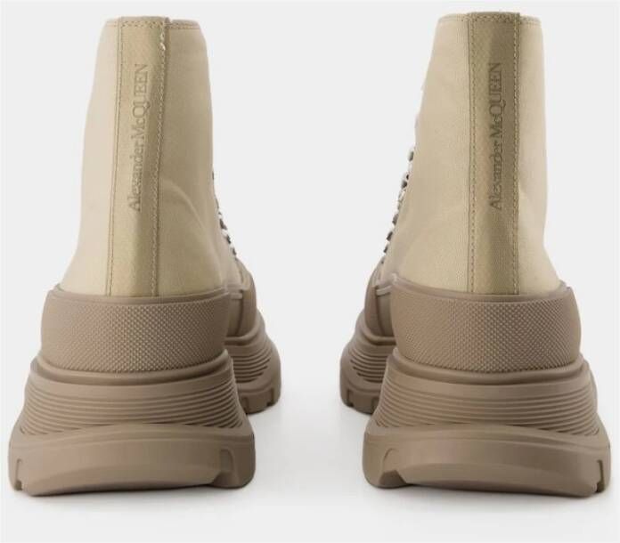 alexander mcqueen Tread Slick Lace-up Platform Sneakers Beige Heren