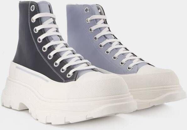 alexander mcqueen Multi Leren Veterschoenen Tread Slick Zwart Heren