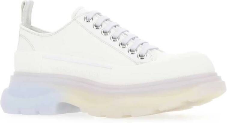 alexander mcqueen Veterschoenen van krijt canvas Wit Dames