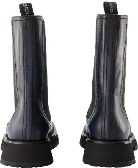 alexander mcqueen Leather boots Black Dames