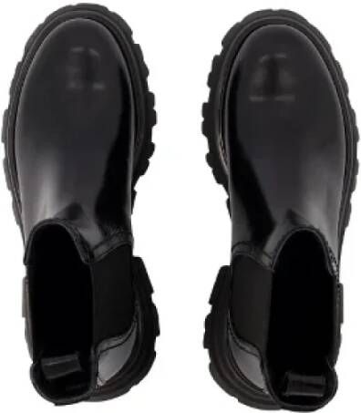 alexander mcqueen Leather boots Black Dames