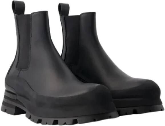alexander mcqueen Leather boots Black Heren
