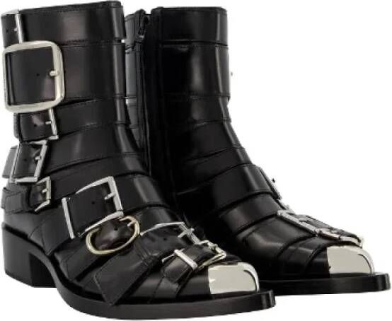 alexander mcqueen Leather boots Zwart Dames