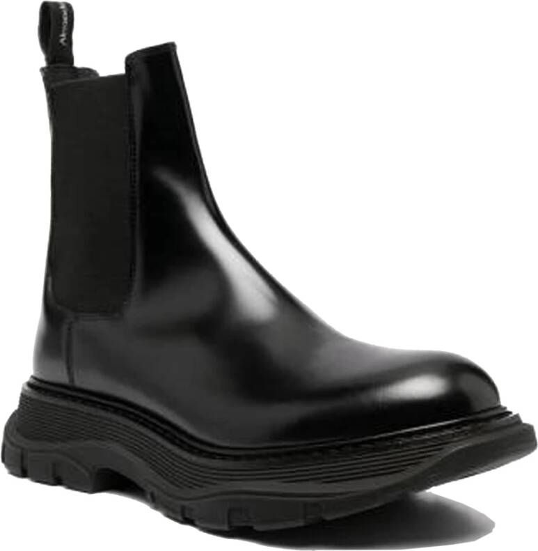 alexander mcqueen Leather Chelsea Boots Zwart Heren