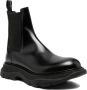 Alexander mcqueen Zwarte Leren Chelsea Laarzen met Flared Layered Zool Black Dames - Thumbnail 8
