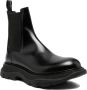 Alexander mcqueen Zwarte Leren Chelsea Laarzen met Flared Layered Zool Black Dames - Thumbnail 2