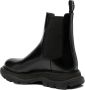 Alexander mcqueen Zwarte Leren Chelsea Laarzen met Flared Layered Zool Black Dames - Thumbnail 9