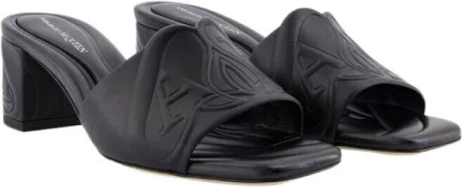 alexander mcqueen Leather sandals Black Dames