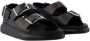 Alexander mcqueen Leather sandals Black Dames - Thumbnail 2