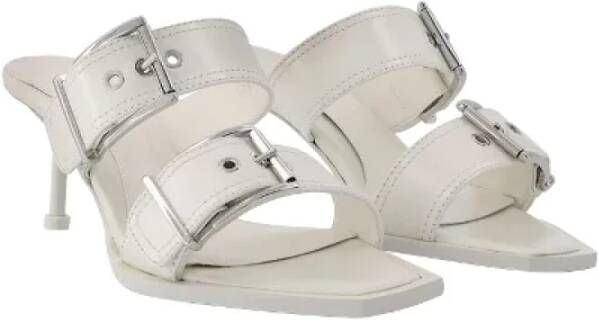 alexander mcqueen Leather sandals White Dames