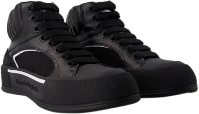 alexander mcqueen Leather sneakers Black Heren