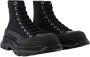 Alexander mcqueen Zwarte Tread Slick Canvas Sneakers Black Dames - Thumbnail 2