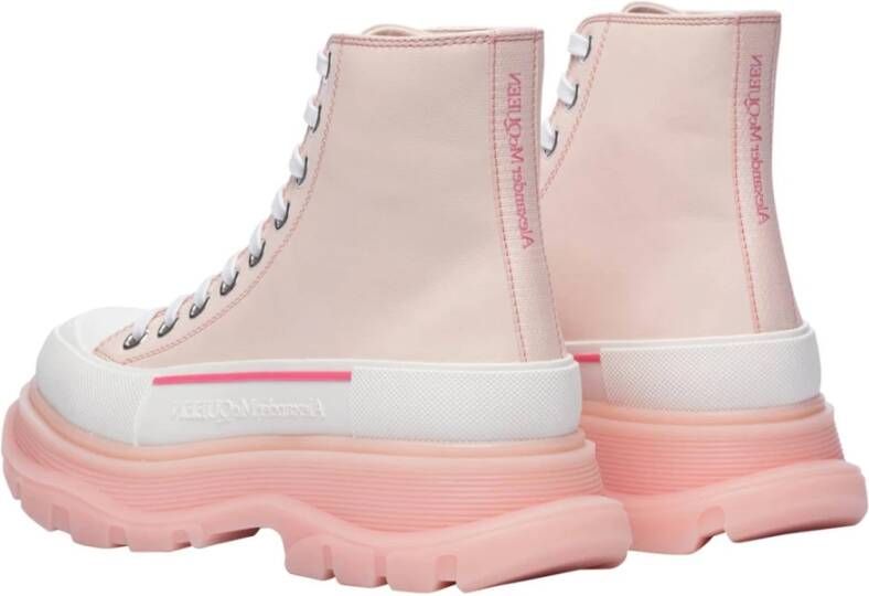 alexander mcqueen Leren Hoge Sneakers Pink Dames