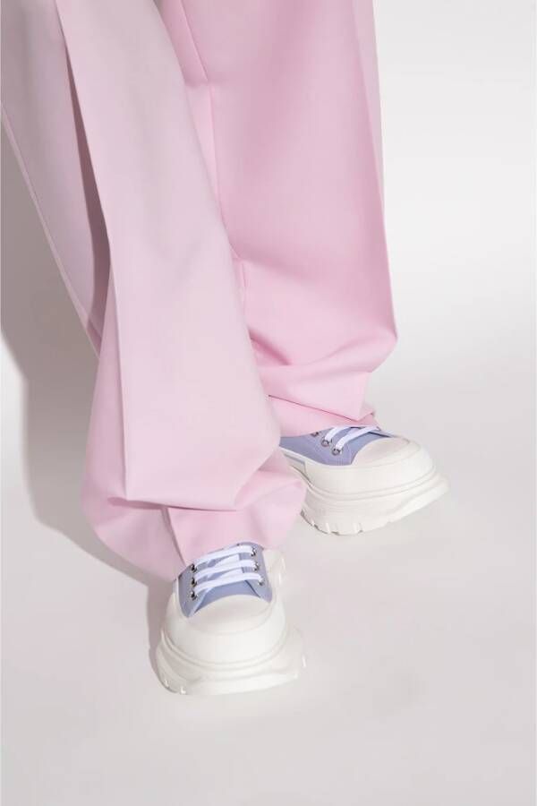 alexander mcqueen Leren platform sneakers Paars Dames
