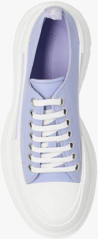 alexander mcqueen Leren platform sneakers Paars Dames