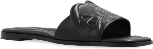 alexander mcqueen Leren slides Black Dames