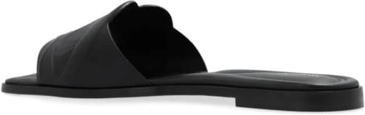 alexander mcqueen Leren slides Black Dames