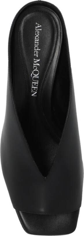 alexander mcqueen Leren Slides Black Dames