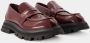 Alexander mcqueen Loafers Leather Dark Burgundy in rood - Thumbnail 3