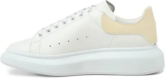 Alexander McQueen Logo Detail Veterschoenen Wit Lichtgeel