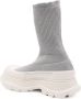 Alexander mcqueen Logo-Print Sock-Style Laarzen Gray Dames - Thumbnail 7