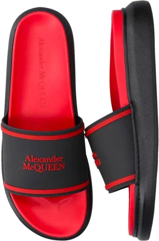 alexander mcqueen Logo Slides met Relief Detail Multicolor Dames