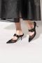 Alexander mcqueen Zwarte Leren Hakmuiltjes W4Ab2 Black Dames - Thumbnail 2