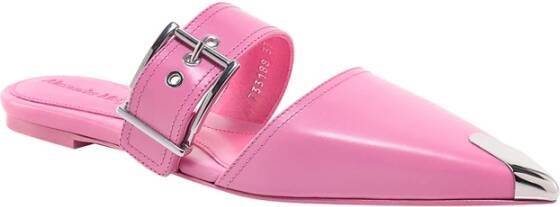 alexander mcqueen Metalen Teen Leren Muiltje Pink Dames