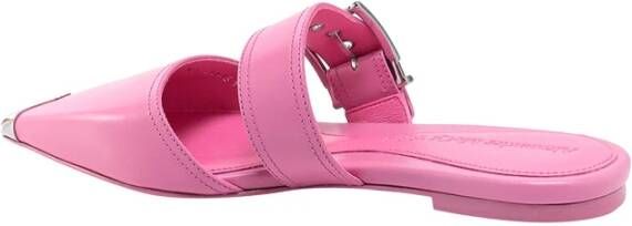 alexander mcqueen Metalen Teen Leren Muiltje Pink Dames