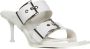 Alexander mcqueen Ivoor Zilver Leren Hakken Muiltjes Meerkleurig Dames - Thumbnail 5