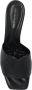 Alexander mcqueen Zwarte metallic leren platte sandalen Black Dames - Thumbnail 10