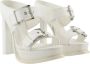 Alexander mcqueen Leath S.Leath Sandalen Ivoor Zilver Multicolor Dames - Thumbnail 2