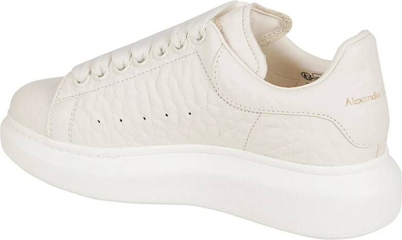 Alexander McQueen Off-White Leren Sneakers met Logo