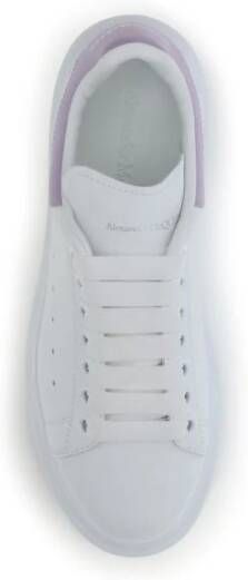 Alexander McQueen Oversize Leren Sneakers Wit Lila