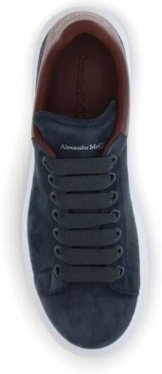 Alexander McQueen Oversize Sneaker Blauw-Grijs Leer