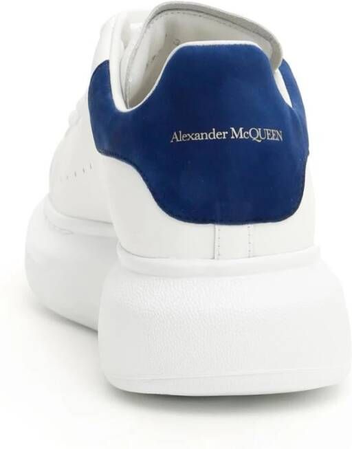 alexander mcqueen Oversized Leren Sneakers met Rubberen Zool White Dames