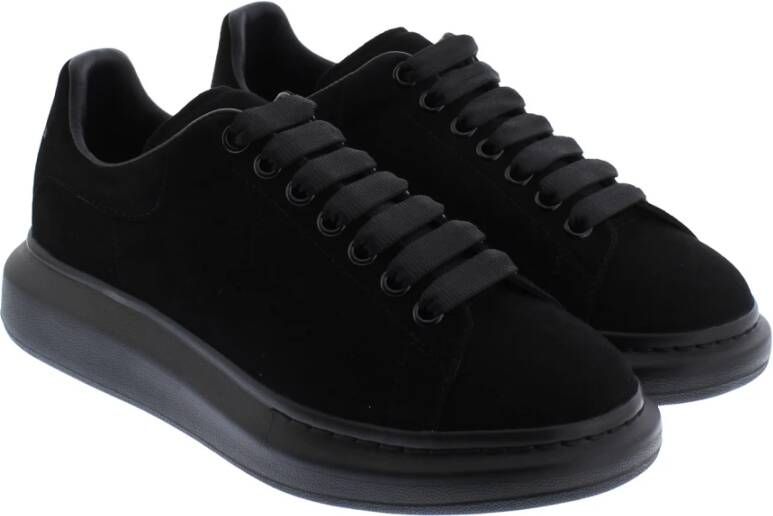alexander mcqueen Zwarte Suède Oversized Sneaker Black Heren