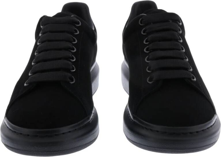 alexander mcqueen Zwarte Suède Oversized Sneaker Black Heren