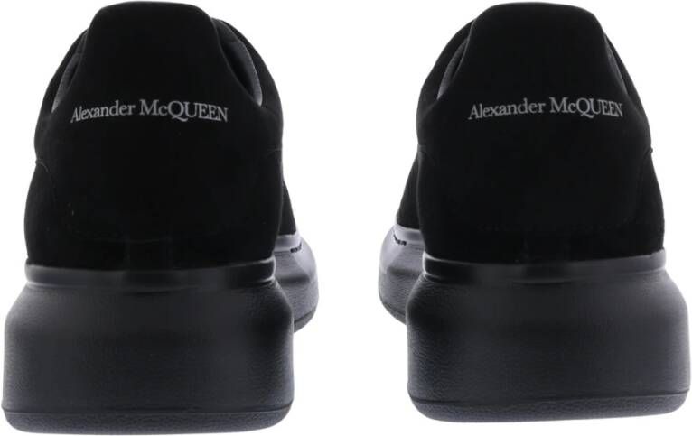 alexander mcqueen Zwarte Suède Oversized Sneaker Black Heren