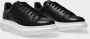 Alexander mcqueen Oversized Sneakers in Black Leather and Black Heel Wit Heren - Thumbnail 5