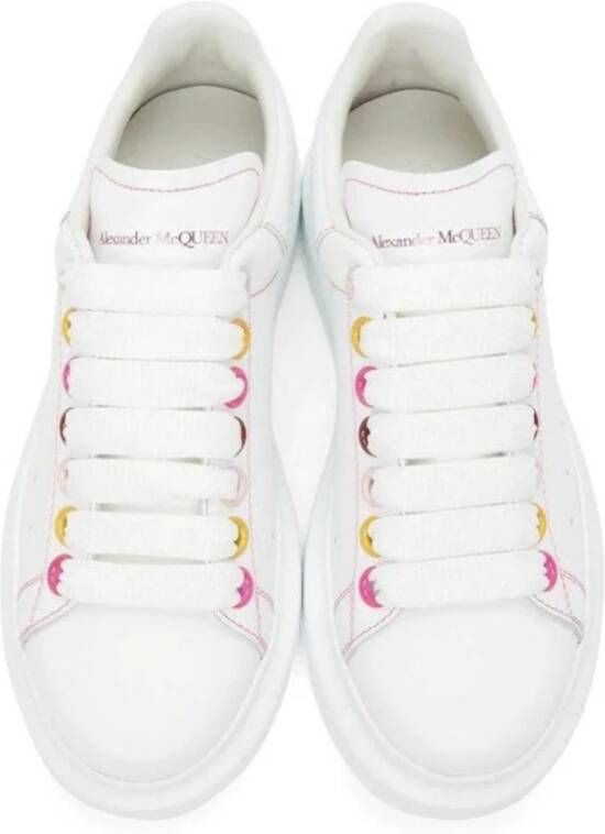 alexander mcqueen Oversized Sneakers met Multicolor Details White Heren