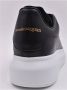 Alexander mcqueen Oversized Sneakers in Black Leather and Black Heel Wit Heren - Thumbnail 9