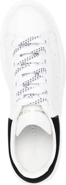 Alexander McQueen Oversized Wit Zwart Suède Sneakers