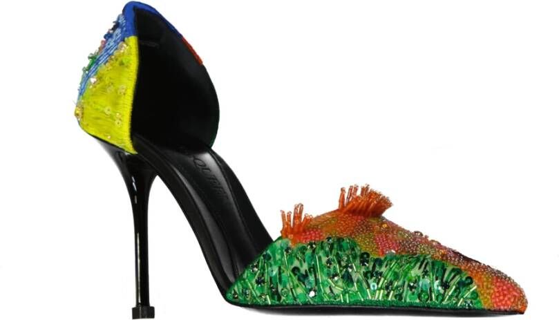 alexander mcqueen Paillette Pumps met puntige neus Meerkleurig Dames