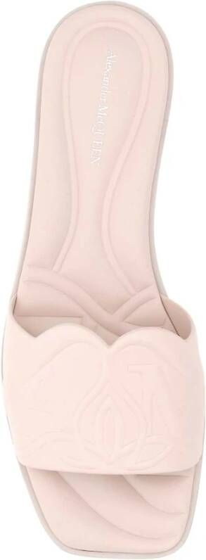 alexander mcqueen Pastelroze Leren Pantoffels Pink Dames