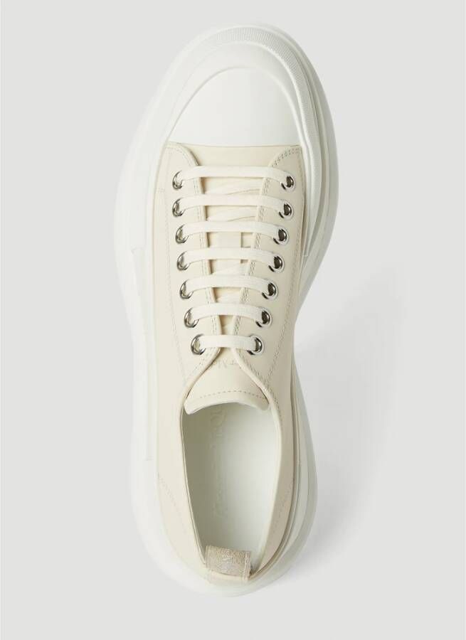 alexander mcqueen Platform Sneakers met Foliegestempeld Logo Wit Heren