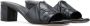 Alexander mcqueen Zwarte metallic leren platte sandalen Black Dames - Thumbnail 2