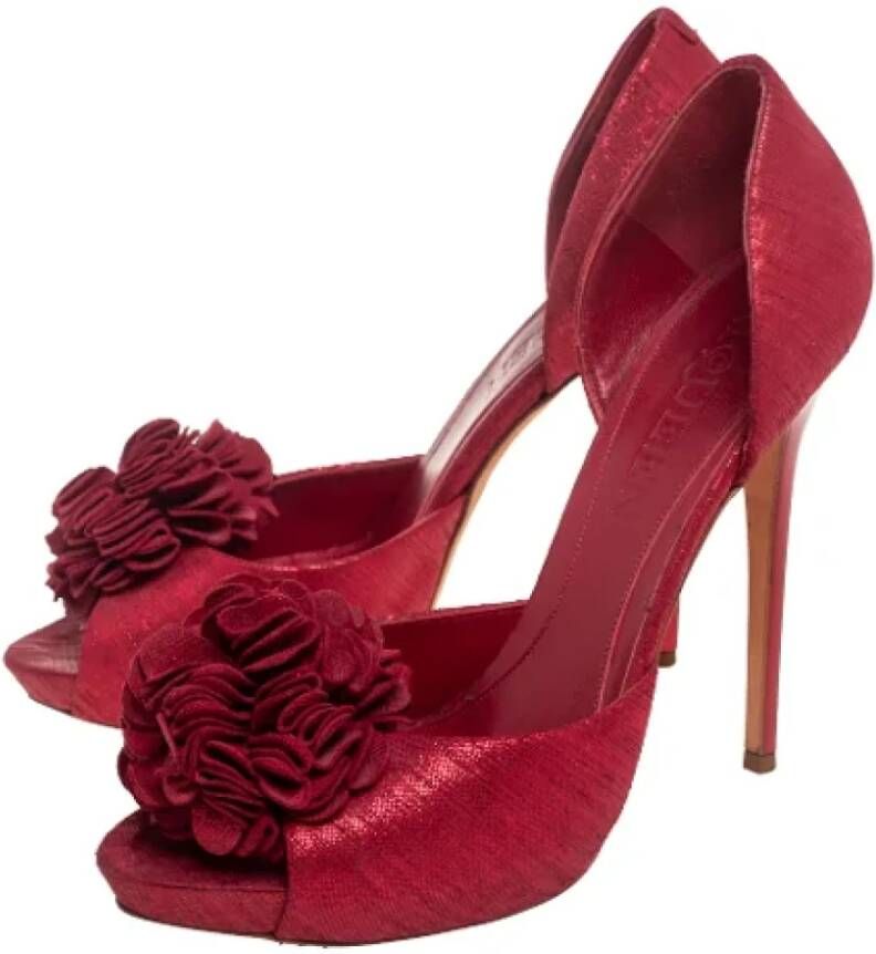 Alexander McQueen Pre-owned Fabric heels Red Dames