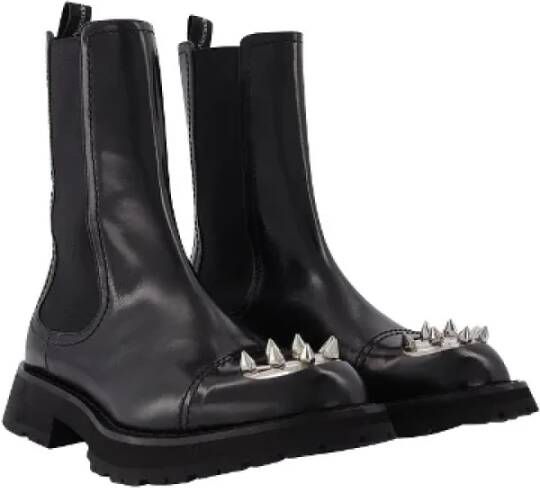 Alexander McQueen Pre-owned Leather boots Black Heren