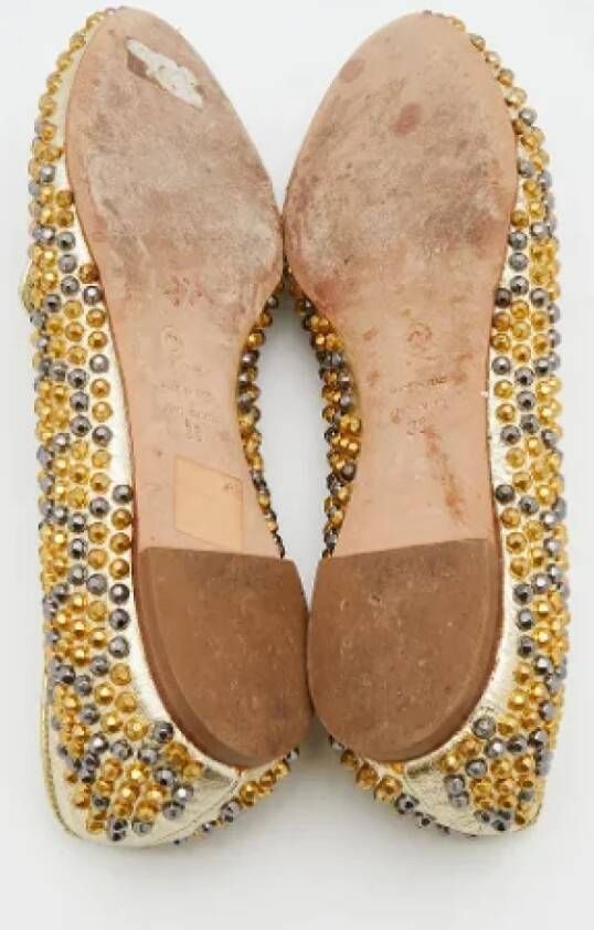 Alexander McQueen Pre-owned Leather flats Yellow Dames